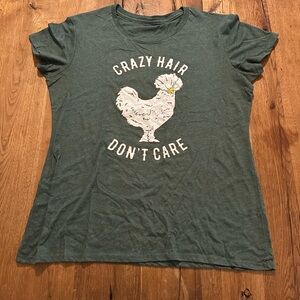 Crazy Hair Don’t Care t-shirt Frizzle Silkie chicken